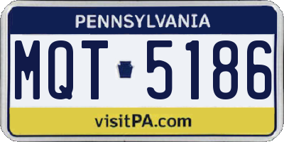 PA license plate MQT5186