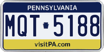 PA license plate MQT5188
