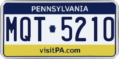 PA license plate MQT5210