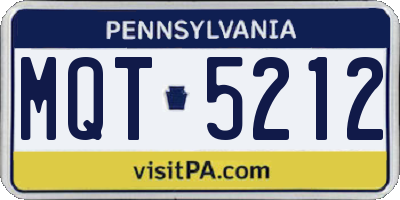 PA license plate MQT5212