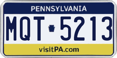 PA license plate MQT5213