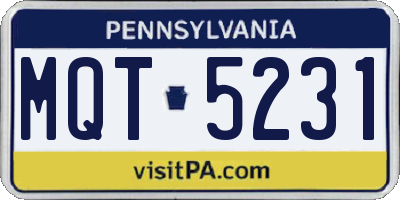 PA license plate MQT5231