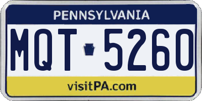PA license plate MQT5260