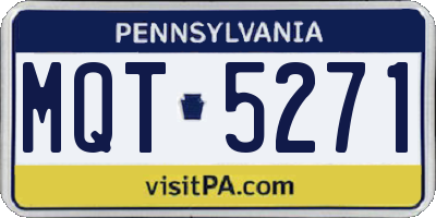 PA license plate MQT5271