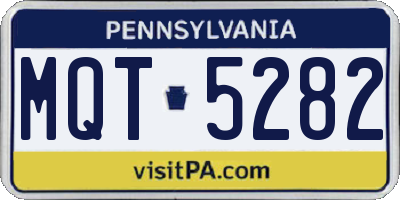 PA license plate MQT5282
