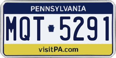 PA license plate MQT5291
