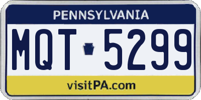 PA license plate MQT5299