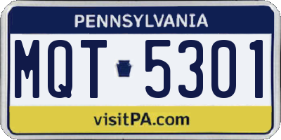 PA license plate MQT5301