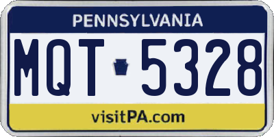 PA license plate MQT5328