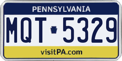 PA license plate MQT5329