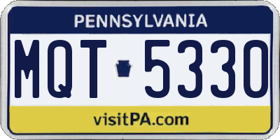 PA license plate MQT5330