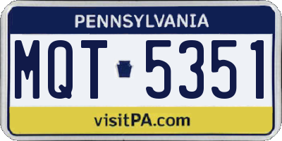 PA license plate MQT5351