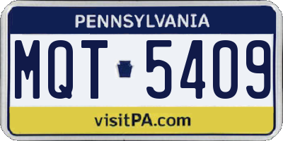 PA license plate MQT5409