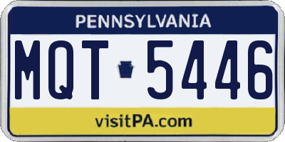 PA license plate MQT5446