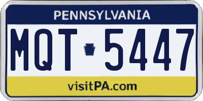 PA license plate MQT5447