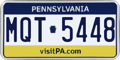 PA license plate MQT5448
