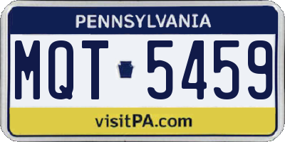 PA license plate MQT5459