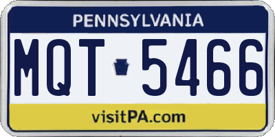 PA license plate MQT5466