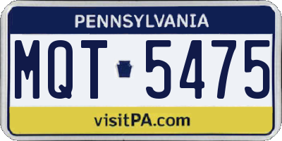 PA license plate MQT5475