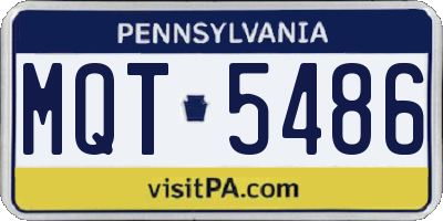 PA license plate MQT5486