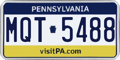 PA license plate MQT5488