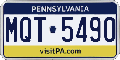 PA license plate MQT5490