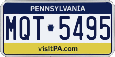 PA license plate MQT5495