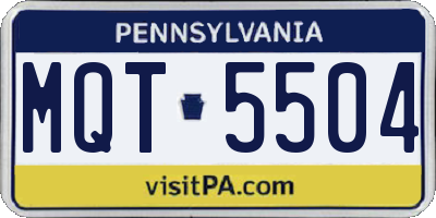 PA license plate MQT5504