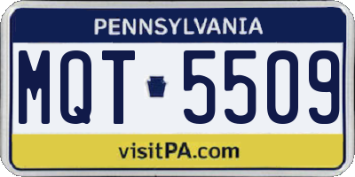 PA license plate MQT5509