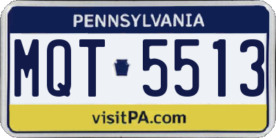 PA license plate MQT5513