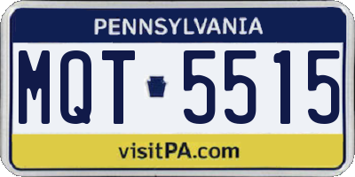 PA license plate MQT5515