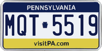 PA license plate MQT5519