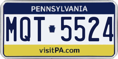 PA license plate MQT5524