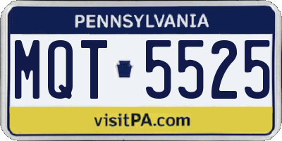 PA license plate MQT5525