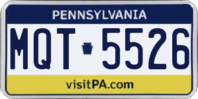 PA license plate MQT5526