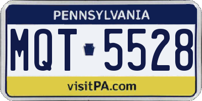PA license plate MQT5528