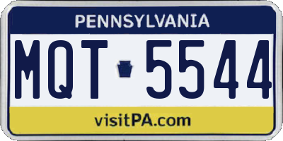PA license plate MQT5544
