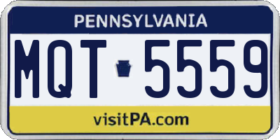 PA license plate MQT5559