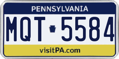 PA license plate MQT5584