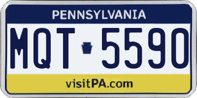 PA license plate MQT5590