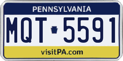 PA license plate MQT5591