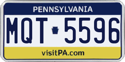 PA license plate MQT5596