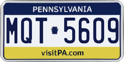PA license plate MQT5609