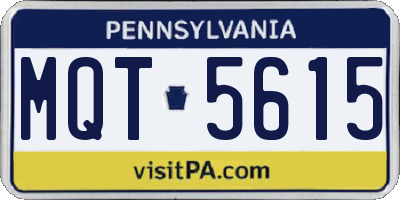 PA license plate MQT5615