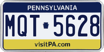 PA license plate MQT5628