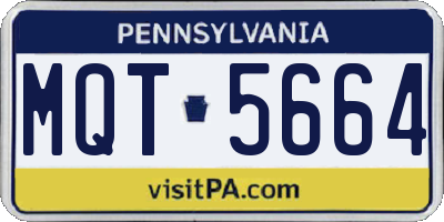 PA license plate MQT5664