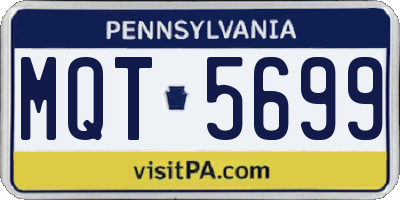 PA license plate MQT5699