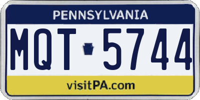 PA license plate MQT5744