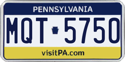 PA license plate MQT5750