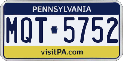 PA license plate MQT5752